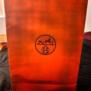 Hermès Orange Shopping Bag